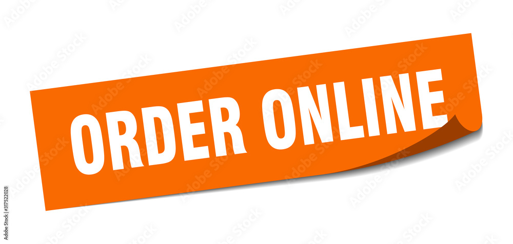 order online sticker. order online square sign. order online. peeler order online sticker. order online square sign. order online. peeler