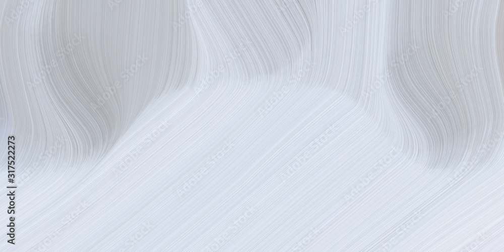 Fototapeta grafika tła z eleganckimi, zakrzywionymi falami wirowymi w tle z jasnoszarym, srebrnym i alice niebieskim kolorem