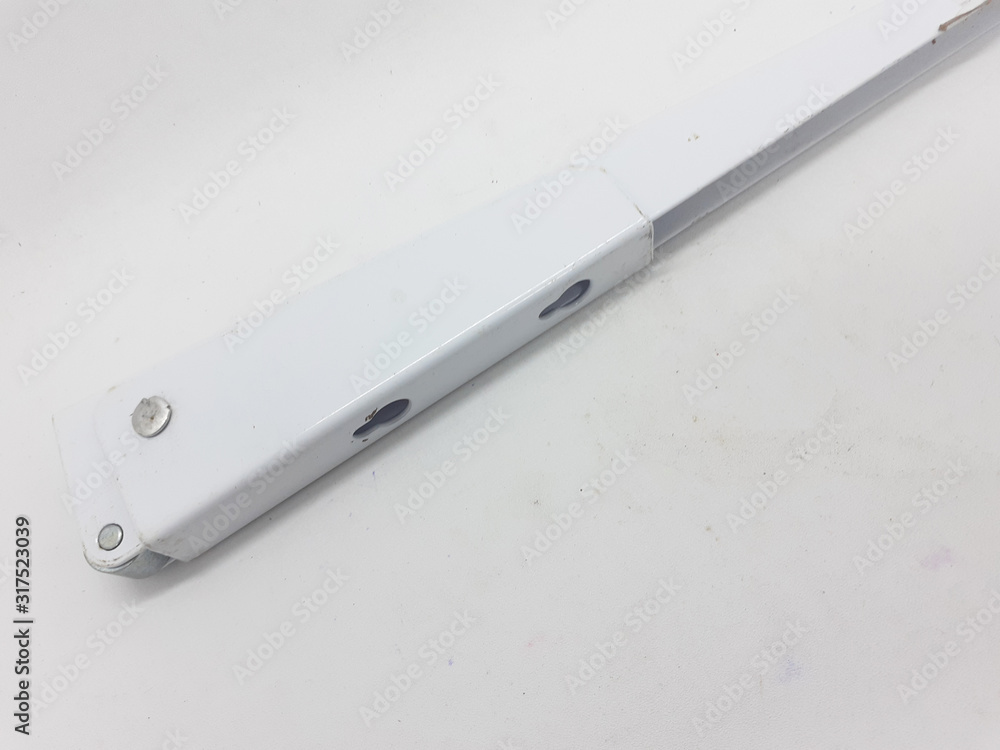 Small Stainless Steel L-plates Angle Corner Bars for Home Wall Furniture Assembly in White Isolated Background