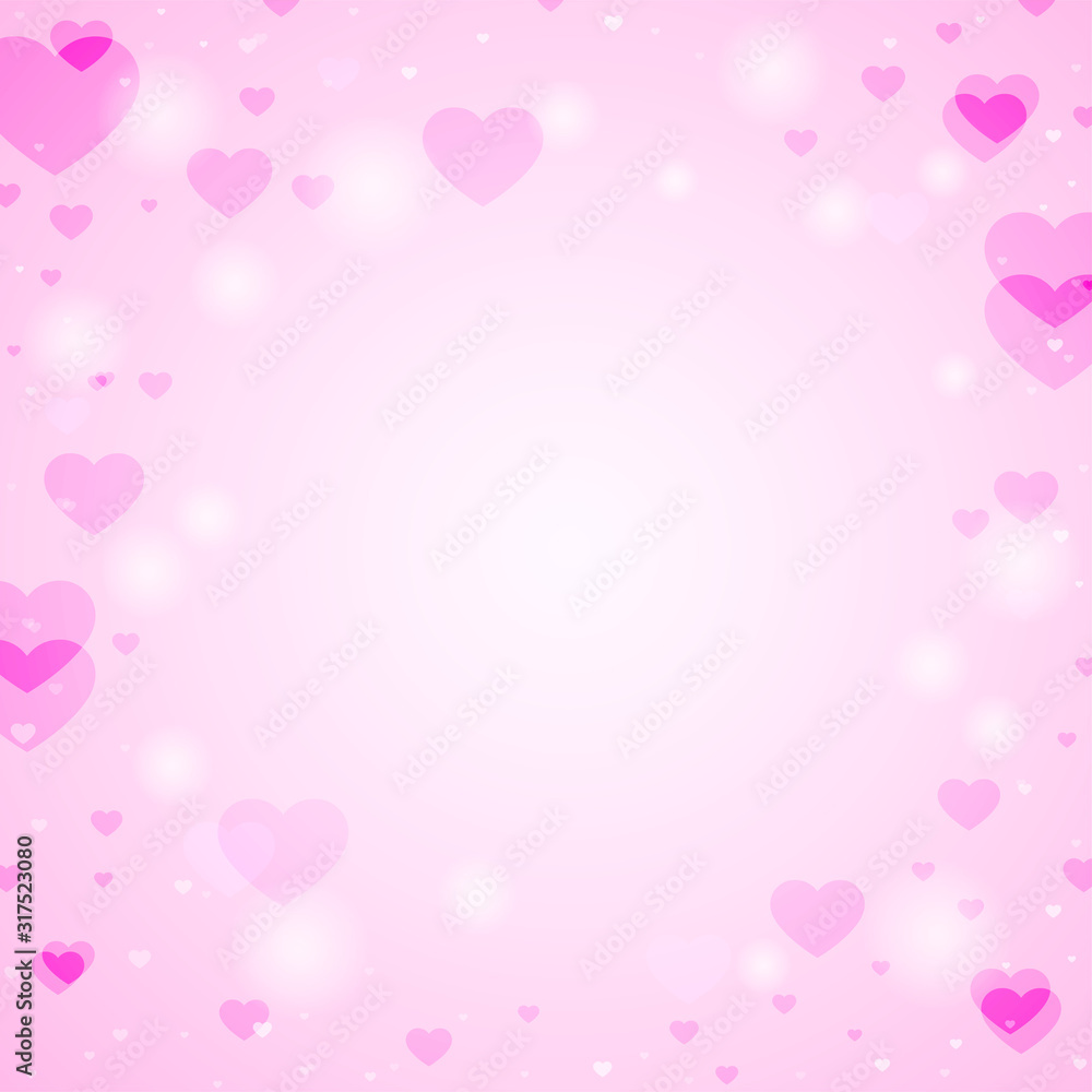 Valentine’s day background, love symbol illustration banner background, greeting card design
