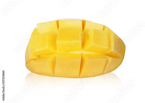Mango fruit isolated on white background . This has clipping path.