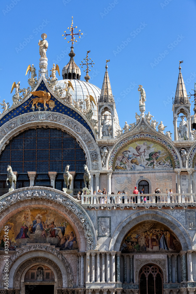 St Mark's Basilica in Venice, Italy. Saint Marco basilica.