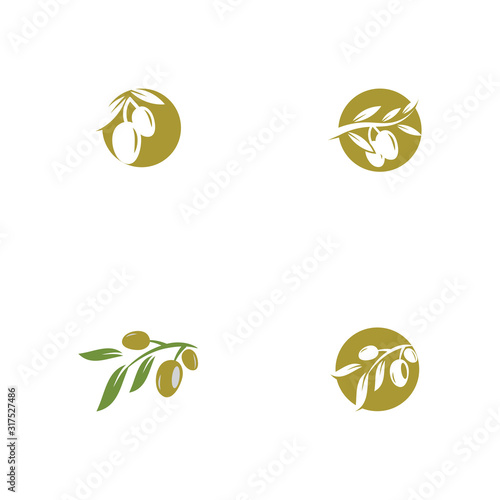 Set olive icon vector illustration