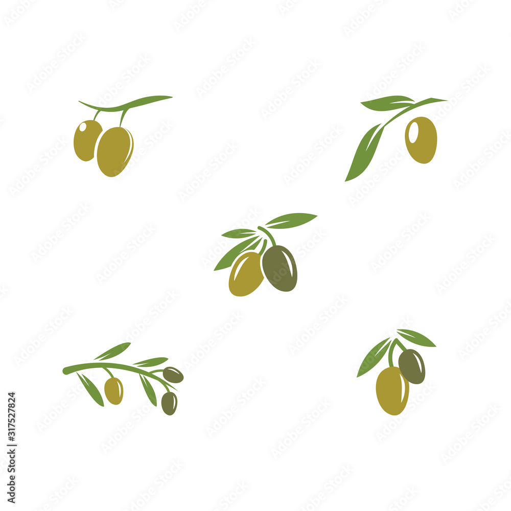 Set olive icon vector illustration Set olive icon vector illustration