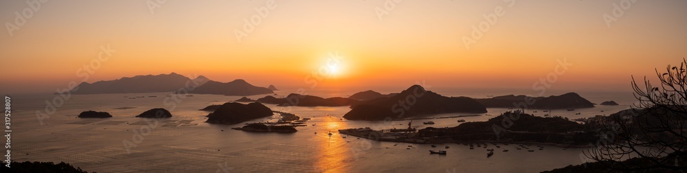 Sunset, Xiapu, panorama