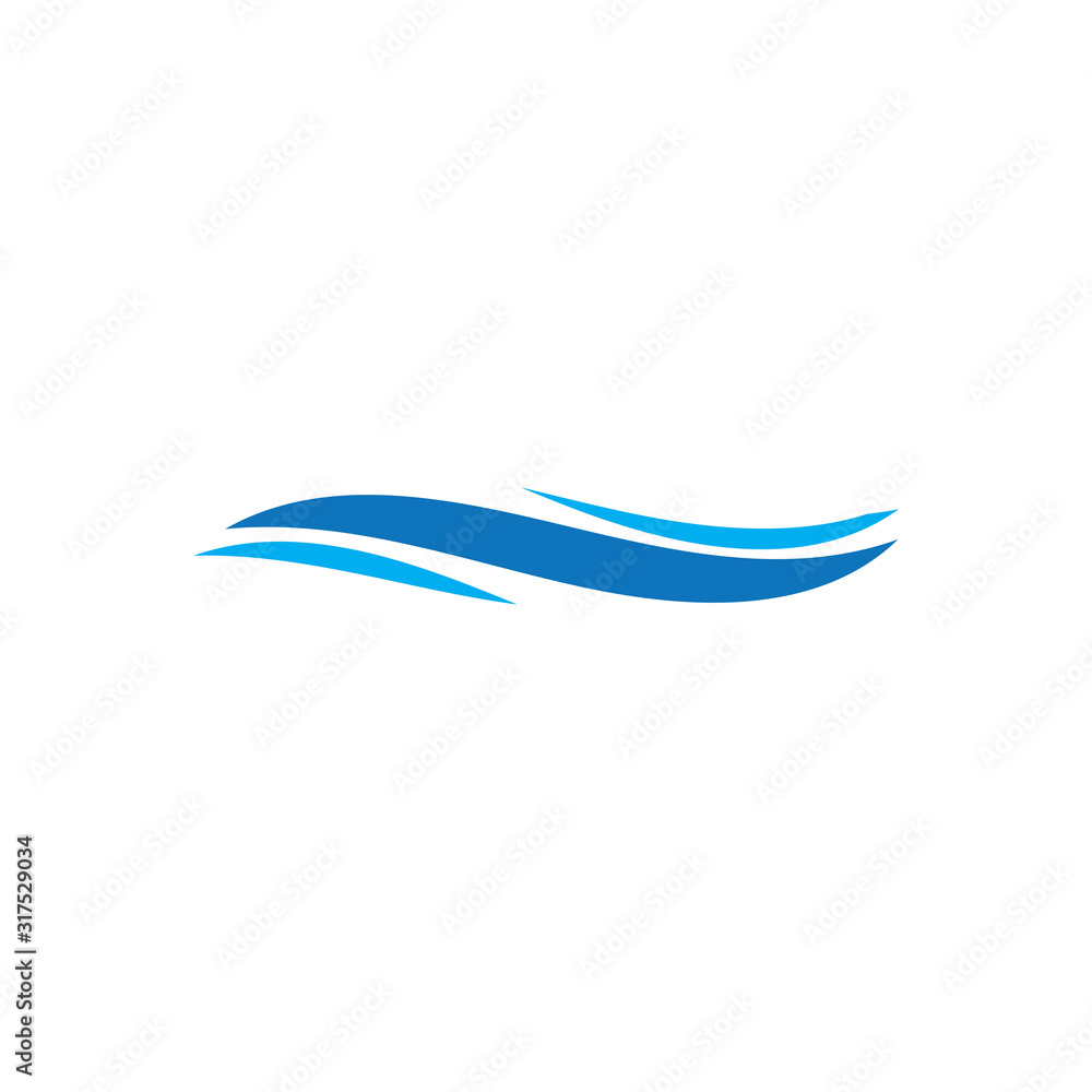 Obraz premium Waves Logo Template vector symbol