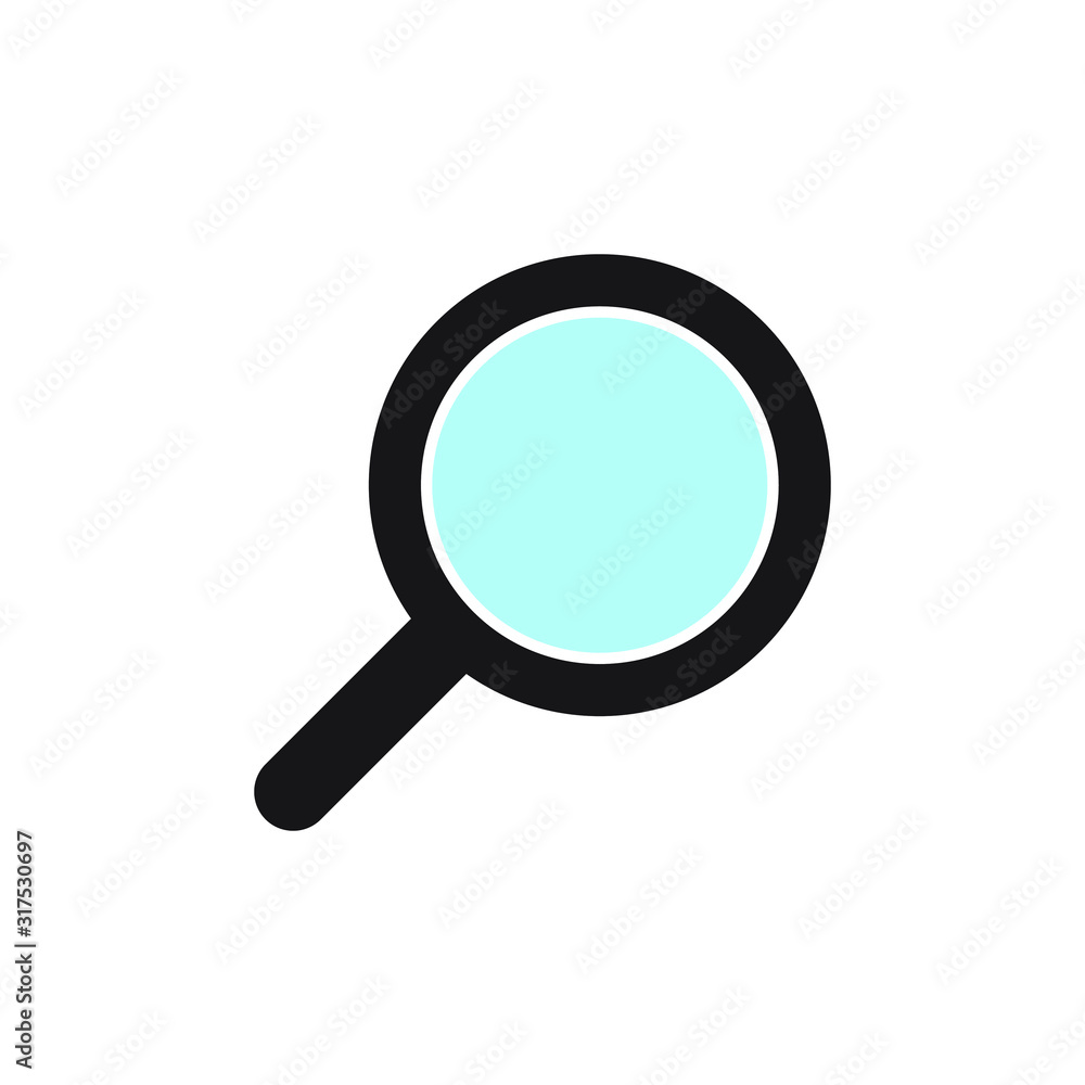 Search icon. Magnifying glass icon, vector magnifier or loupe sign. Search icon. Magnifying glass icon, vector magnifier or loupe sign.