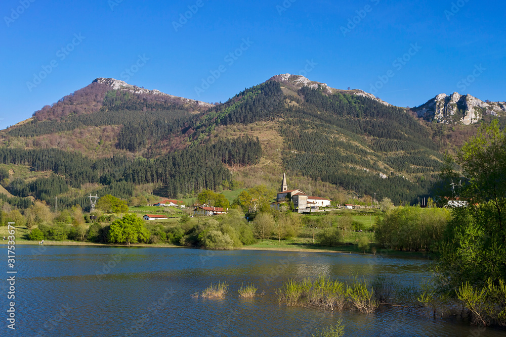 Urkulu swamp lake in Gipuzkoa province, Spain Urkulu swamp lake in Gipuzkoa province, Spain