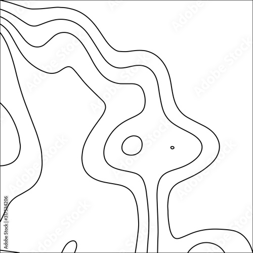 Contour vector illustration. Abstract topographic map background. Geography scheme.