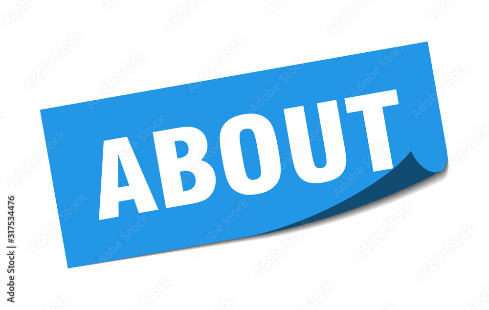 about sticker. about square sign. about. peeler about sticker. about square sign. about. peeler
