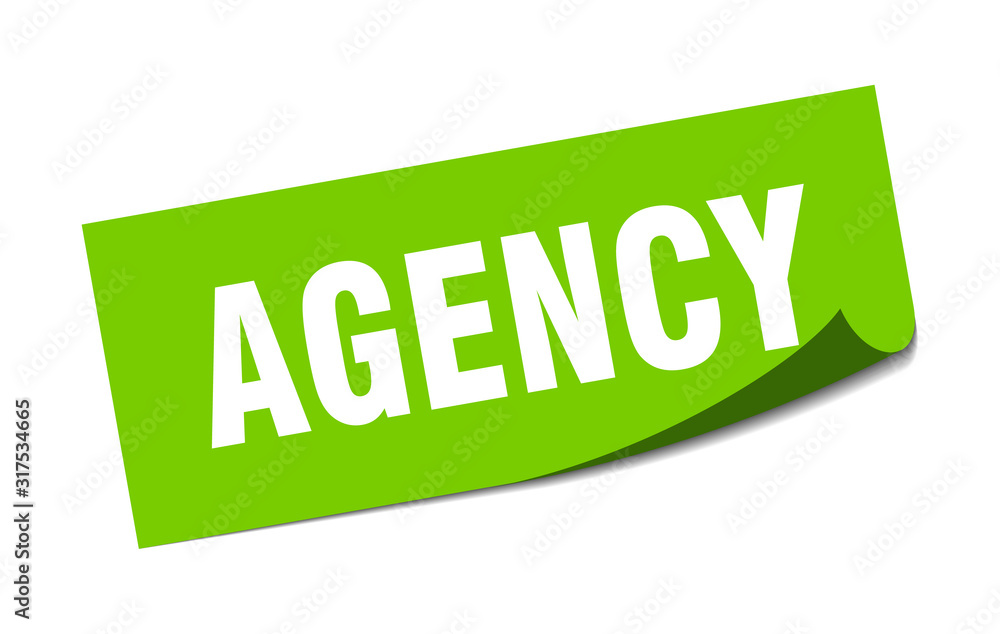 agency sticker. agency square sign. agency. peeler agency sticker. agency square sign. agency. peeler