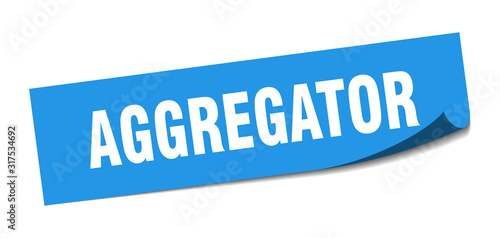 aggregator sticker. aggregator square sign. aggregator. peeler