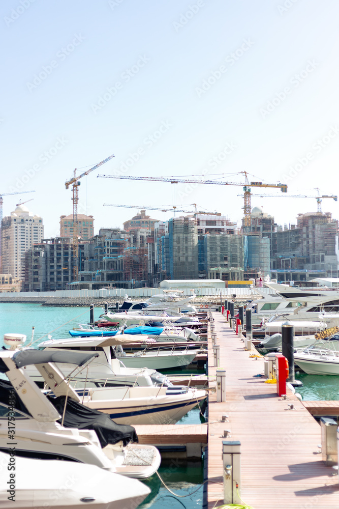 Buildings and construction at The Pearl Doha
