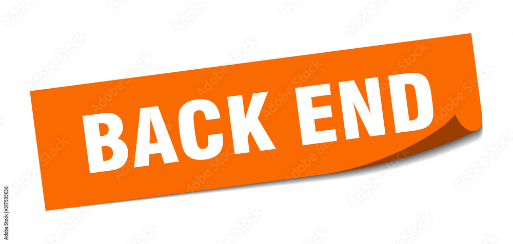back end sticker. back end square sign. back end. peeler back end sticker. back end square sign. back end. peeler