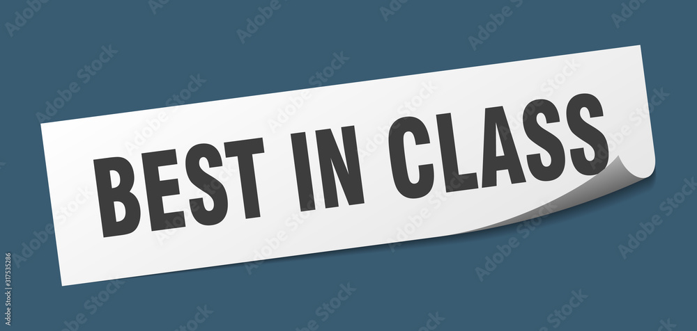 best in class sticker. best in class square sign. best in class. peeler