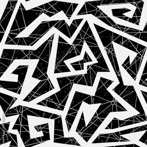 Abstract space pattern with grunge effect