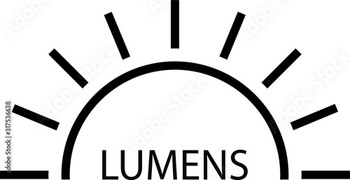 lumen icon, vector illustration. photo