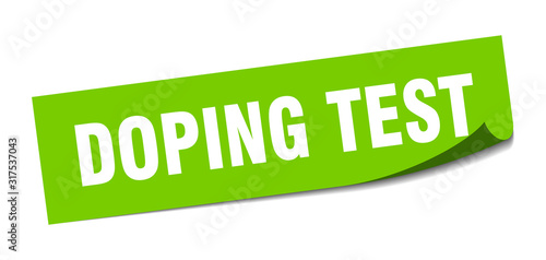 doping test sticker. doping test square sign. doping test. peeler