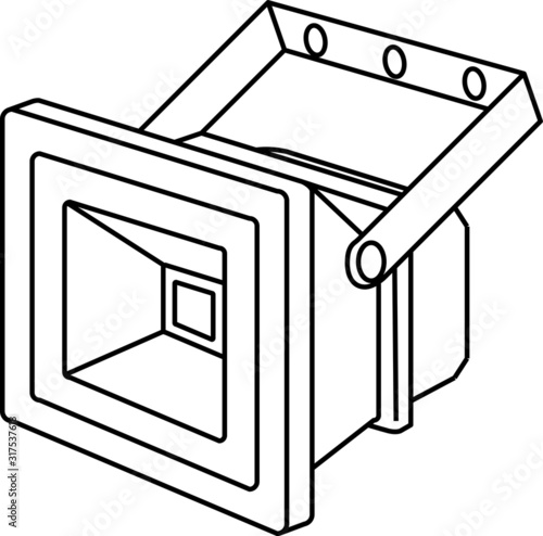 led floodlight icon  - vector illustration.