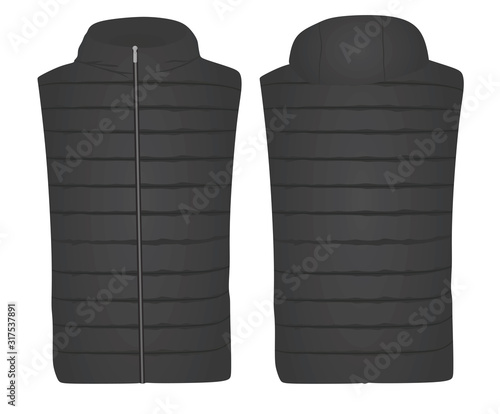 Grey vest. vector illustration