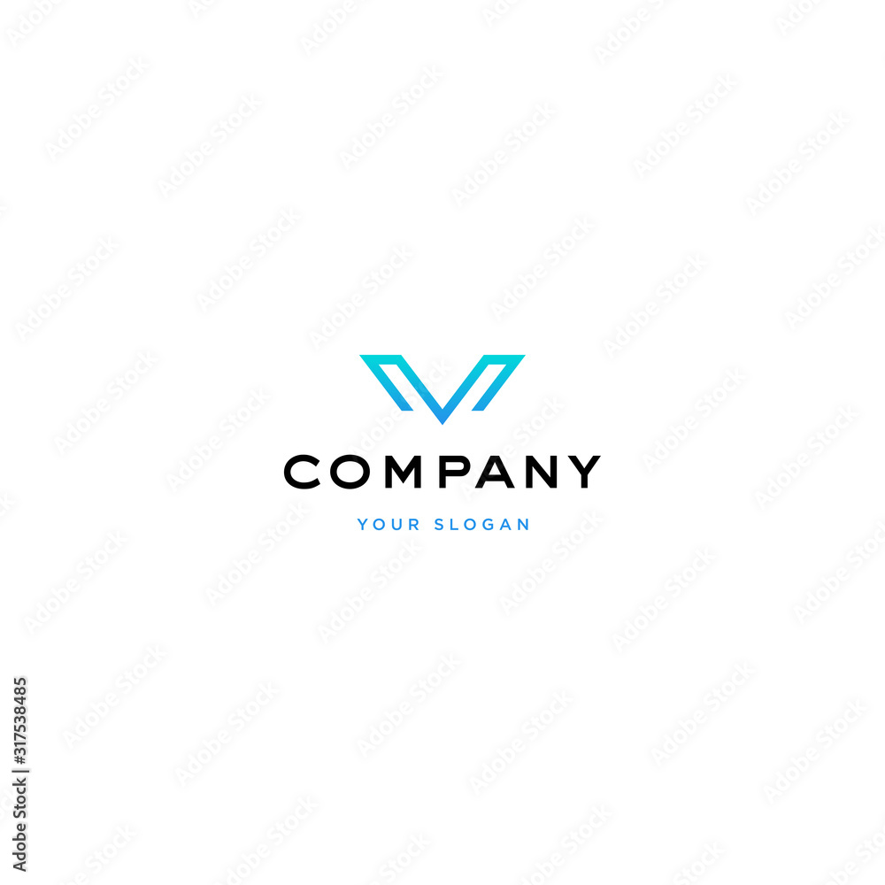 Vector logo design icon. Abstract letter V. Modern style Vector logo design icon. Abstract letter V. Modern style