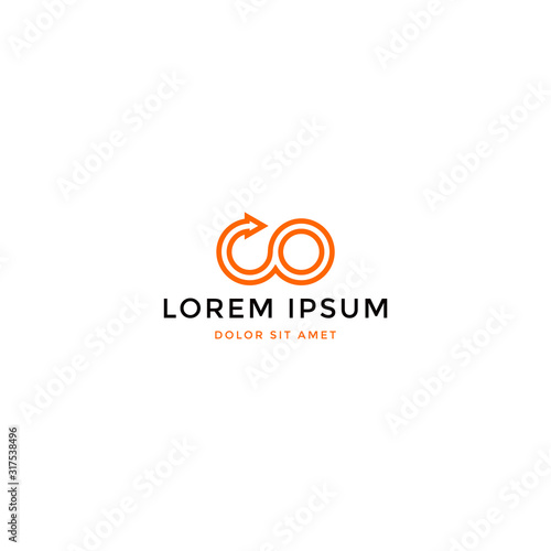 Vector logo design icon. Abstract letter CO. Modern style