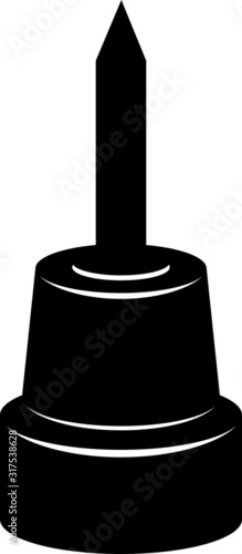 Rubber tips icon, Round Bottom Tips icon. vector illustration.