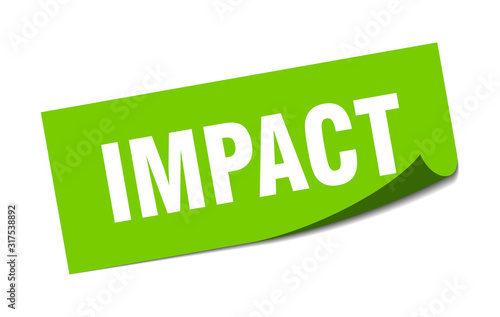 impact sticker. impact square sign. impact. peeler © Aquir