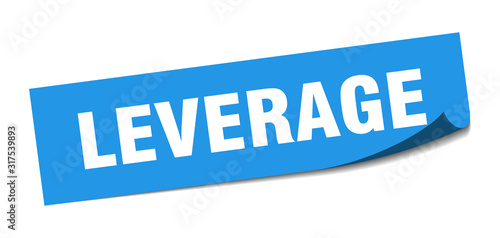 leverage sticker. leverage square sign. leverage. peeler