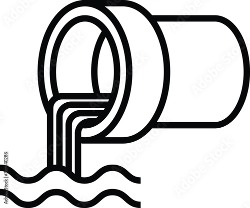 Wastewater icon, vector illustration