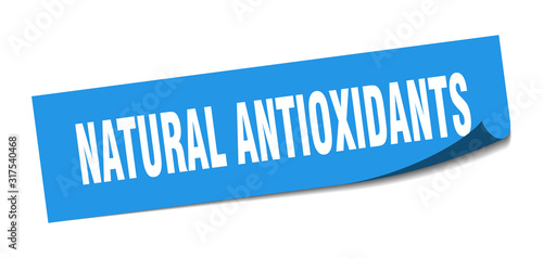 natural antioxidants sticker. natural antioxidants square sign. natural antioxidants. peeler