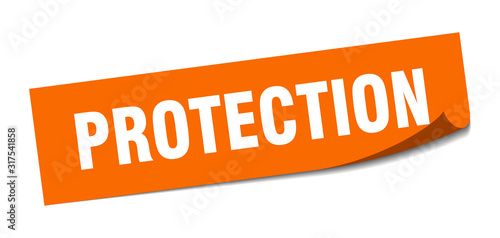 protection sticker. protection square sign. protection. peeler