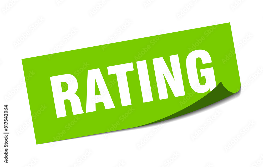 rating sticker. rating square sign. rating. peeler rating sticker. rating square sign. rating. peeler