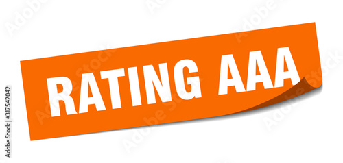 rating aaa sticker. rating aaa square sign. rating aaa. peeler
