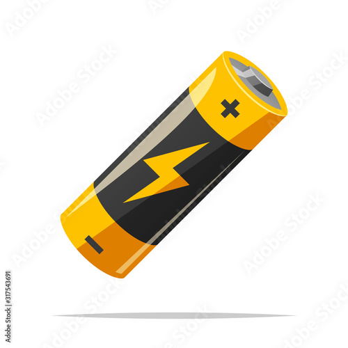Battery vector isolated illustration