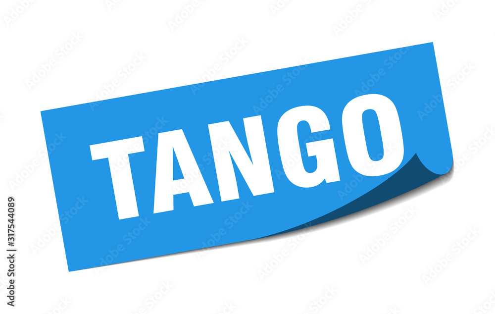 tango sticker. tango square sign. tango. peeler tango sticker. tango square sign. tango. peeler