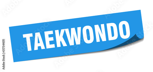 taekwondo sticker. taekwondo square sign. taekwondo. peeler