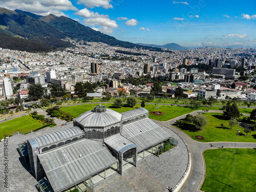 Aerial view of the Crystal Palace on Cerro Itchimbia photo