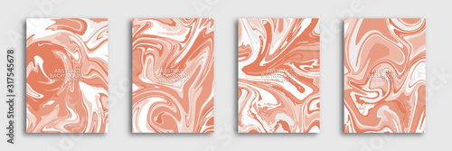 Abstract liquid marble background. Liquid marble texture, waves. Applicable for cover design, invitations, presentations, flyers, posters, business cards. Contemporary art. Vector illustration EPS 10.