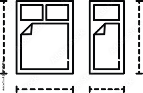Bedding icon, Bed set icon, vector illustration