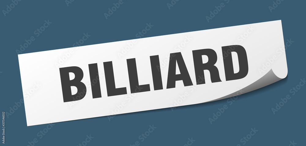 billiard sticker. billiard square sign. billiard. peeler