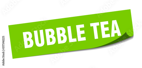 bubble tea sticker. bubble tea square sign. bubble tea. peeler