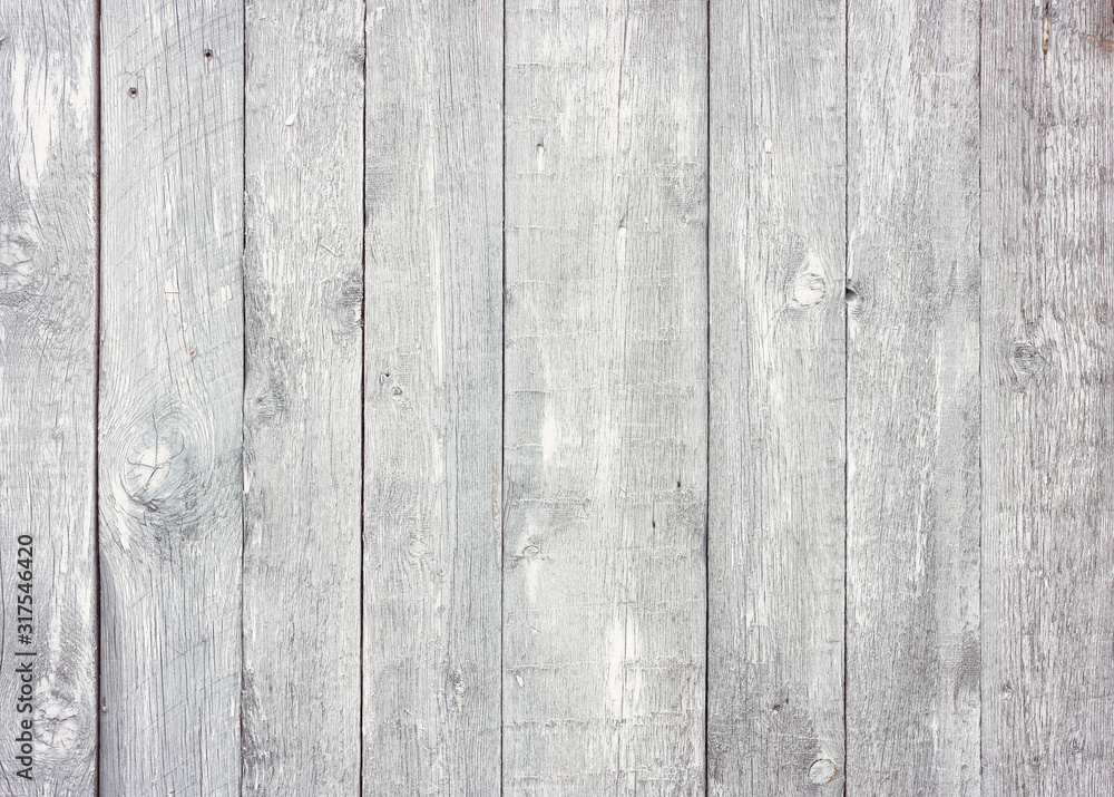 Fototapeta premium Gray wooden background with old painted boards