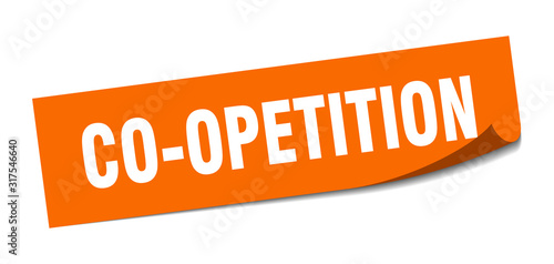 co-opetition sticker. co-opetition square sign. co-opetition. peeler