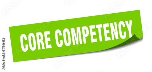core competency sticker. core competency square sign. core competency. peeler