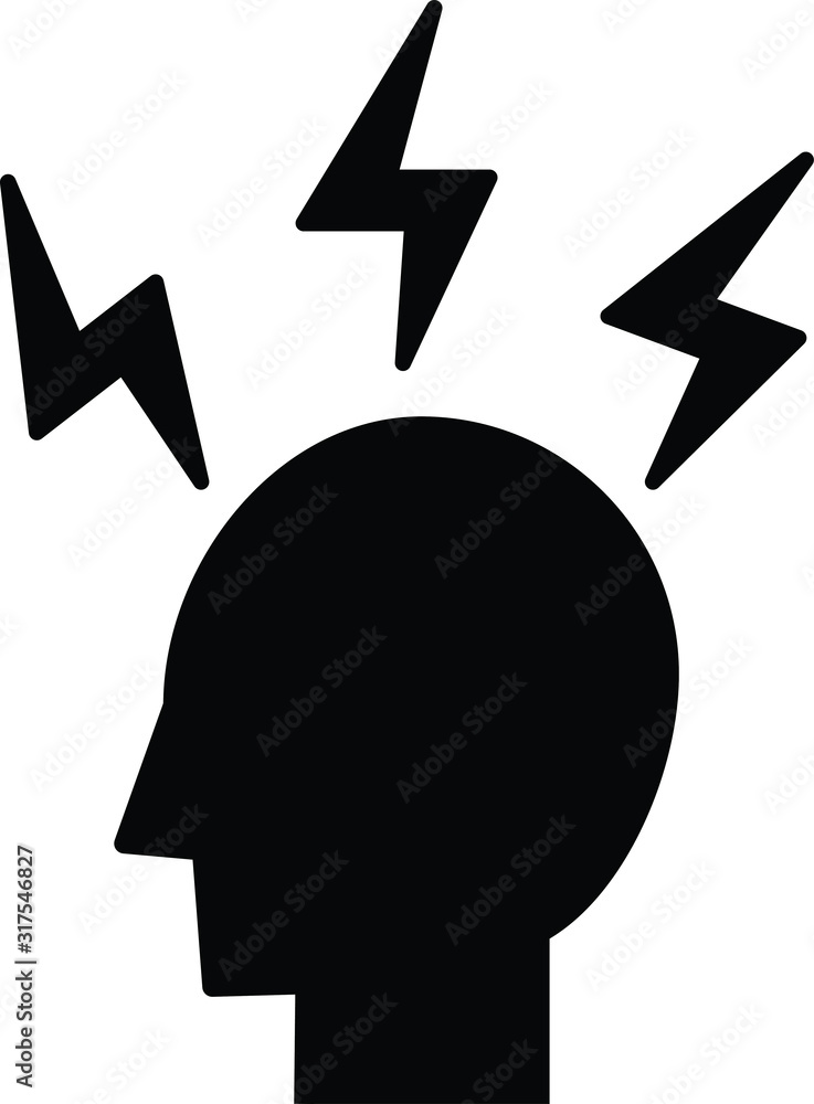 Stress icon, vector illustration Stress icon, vector illustration