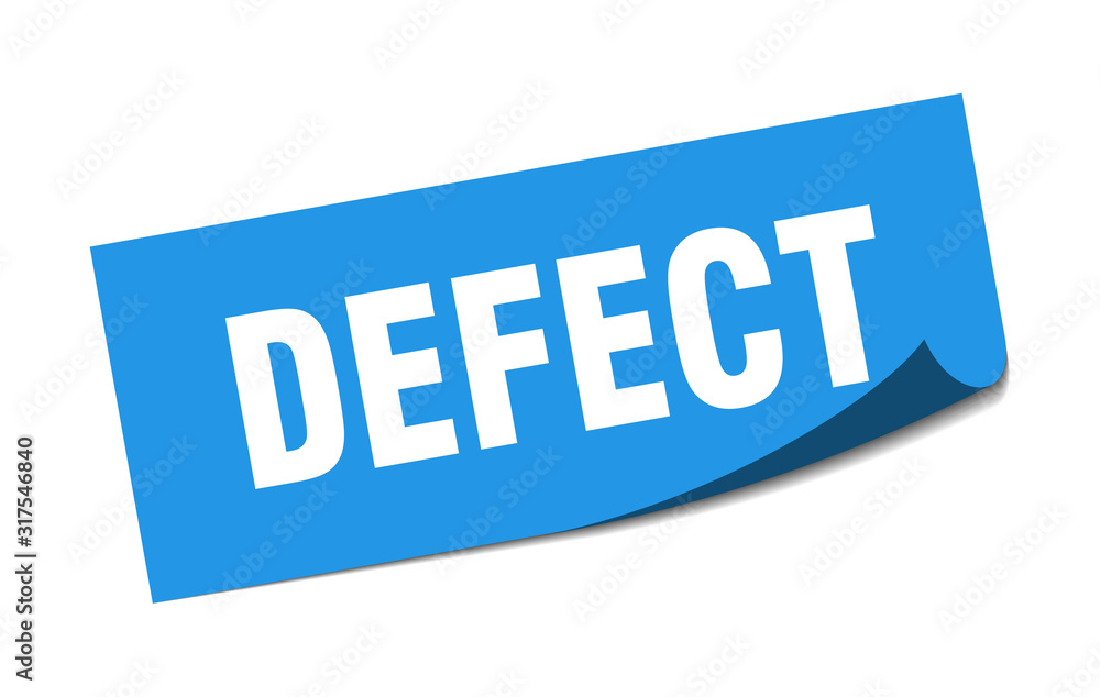 defect sticker. defect square sign. defect. peeler defect sticker. defect square sign. defect. peeler