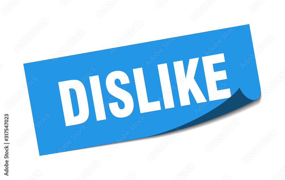 dislike sticker. dislike square sign. dislike. peeler dislike sticker. dislike square sign. dislike. peeler