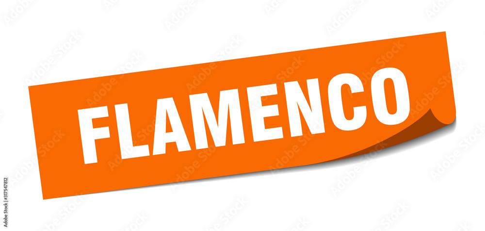 flamenco sticker. flamenco square sign. flamenco. peeler flamenco sticker. flamenco square sign. flamenco. peeler