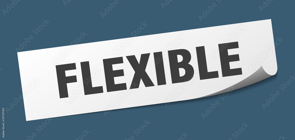 flexible sticker. flexible square sign. flexible. peeler
